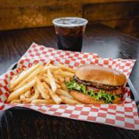 Junior Burger Combo · Junior-size bun and hamburger patty, lettuce, tomato, pickles, and our signature 1000 Island...