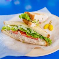 Tuna Sandwich · Tuna, lettuce, tomato, and mayo. 