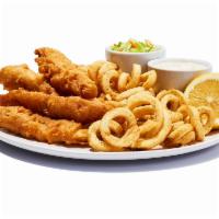 Fish ＆ Chips · Battered and fried to crispy perfection, guv’ner. Served with housemade coleslaw and your ch...
