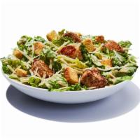 Caesar Salad · Chopped Romaine, Parmesan cheese and crispy seasoned croutons with acreamy Caesar dressing. ...