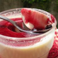 Panna Cotta Berries · Ingredients: Milk, Cream, Sugar, Lemon zest, Berries, Orange juice, Flour