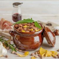 Pasta e Fagioli · Soup. Extra virgin olive oil, garlic, rosemary, sage, thyme, red wine, fennel seeds, black p...