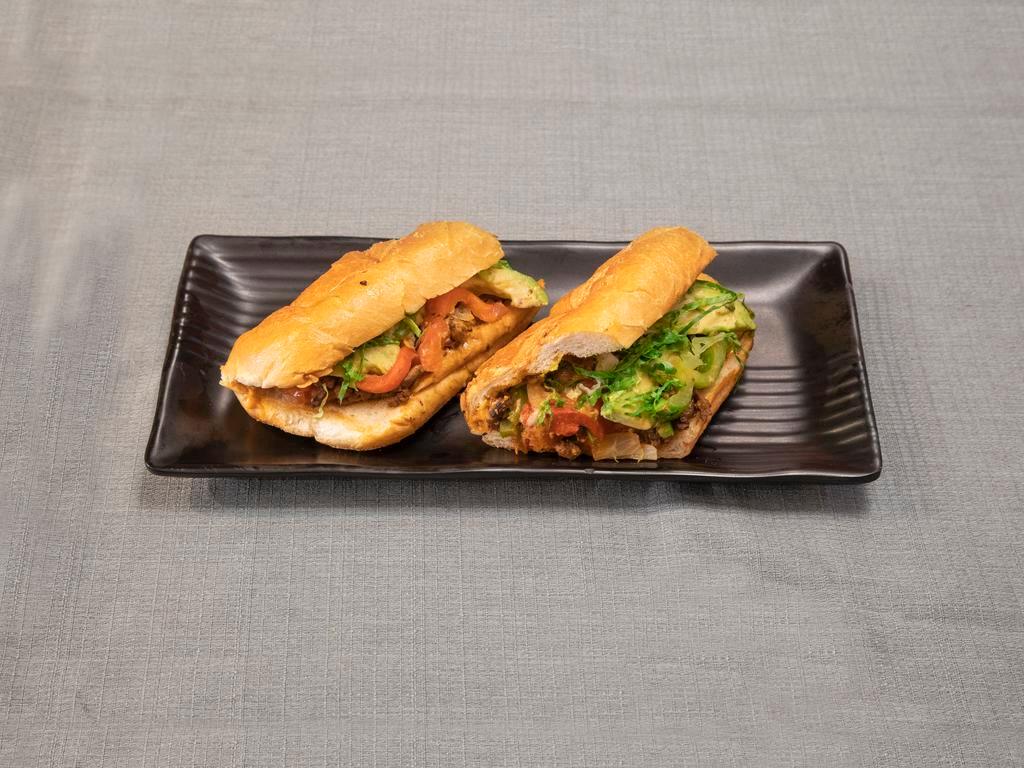 Chicken Grilled Sandwich · Grilled chicken. Served in a 6-inch white baguette with mozzarella cheese, chipotle mayo and a slice of avocado. 