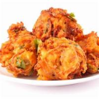 पायज, गोभी, पलक पकोड़ा Pyaj , Gobhi , Palak Pakora ( Mix Vegetable ) Gluten Free Vegan · Mixed vegetables such as potatoes , Spinach and onions, coated in spiced gram flour and deep...