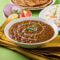  बुखारा दाल मखनी  Bukhara Daal Makhani Gluten Free · Black lentils and kidney beans slow cooked with chef's special mild spices. Served with basm...