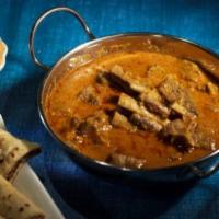  गोश्त करी  Gosth Curry ( Bone in Baby Goat ) Halal Gluten Free · Baby goat slow cooked in onion, tomato, ginger and garlic sauce with chef's special spices. ...
