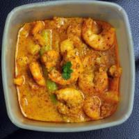 झिंगा कोरमा मसाला Jhinga Korma Masala ( Shrimp ) Gluten Free · Shrimp cooked in chef's special spiced sauce made with yogurt. Served with basmati rice. Glu...