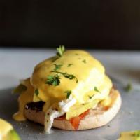 Avocado Eggs Benedict · Avocado, Canadian Bacon, Poached Eggs & Hollandaise. Served Over A Toasted English Muffin Wi...