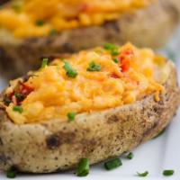 Stuffed Baked Potato With Cheddar · 