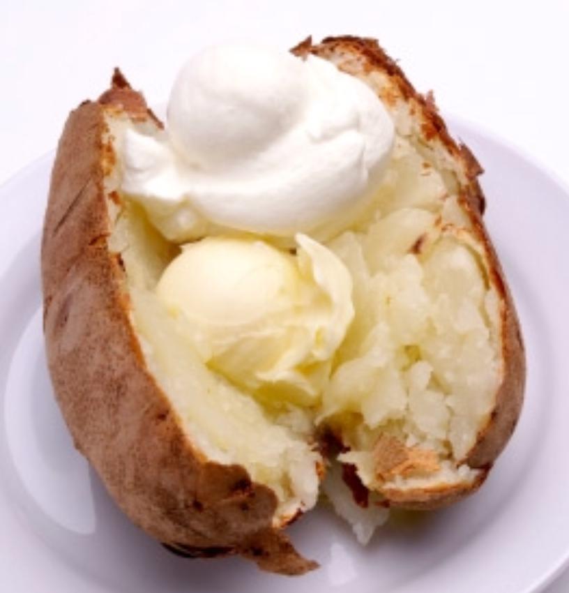Baked Potato · Served With Butter & Sour Cream.