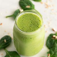 Healthy Smoothie · Green apples, fresh spinach, pineapple and fresh squeezed orange juice.