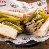 Combo Sandwich · Rosati’s Italian sausage links and beef on Italian bread with sweet peppers.