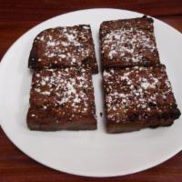 Brownie Box · Four oven baked double chocolate brownies.