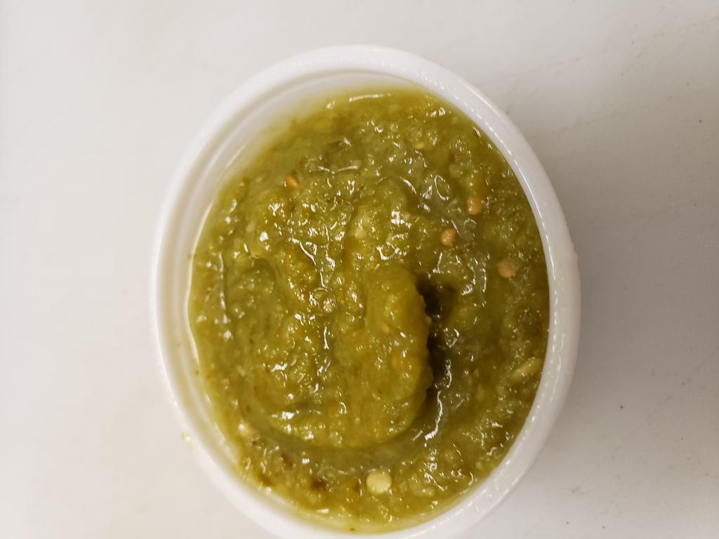 Extra Green Salsa · Home made with a Greek Twist
