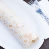 Jr Burrito · A medium flour tortilla filled with beans, lettuce, tomato, sour cream, cheese and your choi...