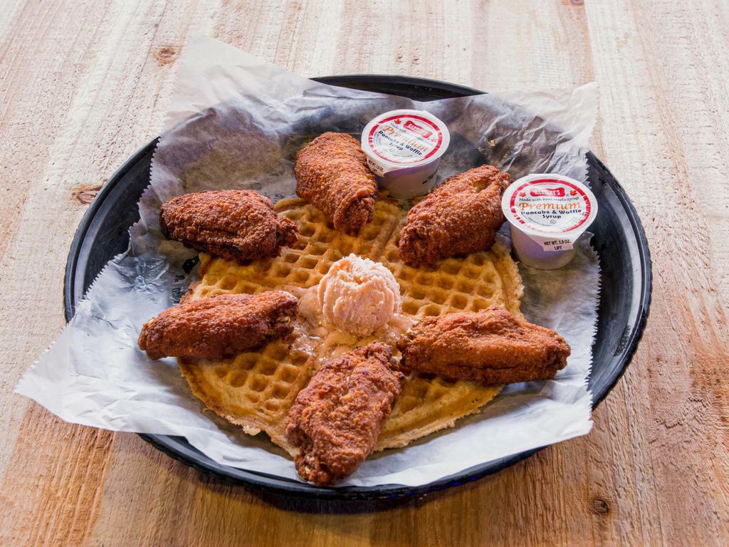 Chicken and Waffle · 6 piece wings or 3 piece tenders.