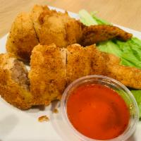 6. Chicken Wings  · Deep fried chicken wings stuffed with ground pork, chicken, glass noodles served with sweet ...