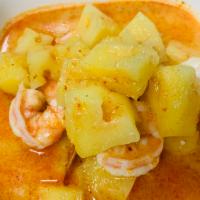 7. Shrimp Pineapple Curry · Shrimp and pineapple cooked in our special  red coconut curry sauce.