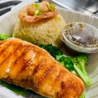 A1. Garlic Salmon Dinner Special · Salmon steak grilled to perfection served with sweet garlic sauce and steamed broccoli.