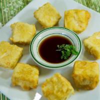 Agedashi Tofu · Deep fried tofu with ponzu sauce.