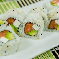 8 Pieces Philly Roll · Smoked salmon, cream cheese and avocado. Rice outside.