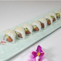 8pc Salmon Avocado Roll · Contains raw fish.