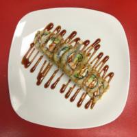 Cosmo Roll · Smoked salmon, crab meat, cream cheese, and avocado fried with eel sauce.