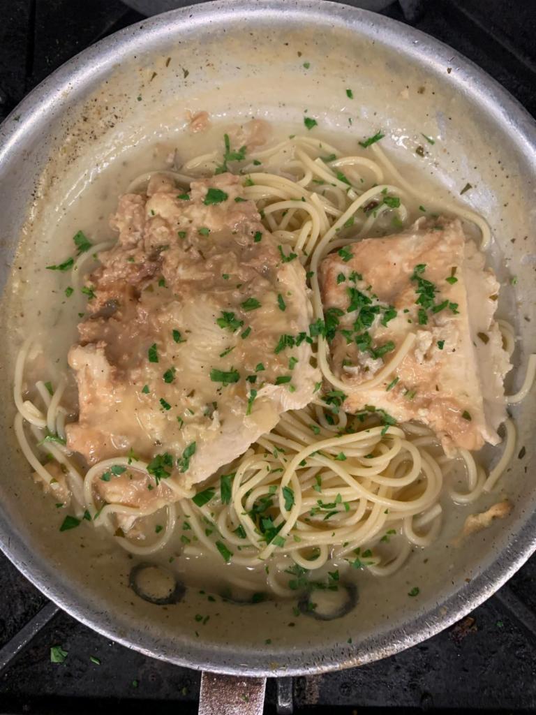 Chicken Francese Entree · Lightly battered chicken sauteed in white wine and lemon butter sauce.