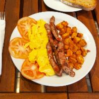 Prime House Breakfast · Your choice of fried or scrambled eggs, sausage  or bacom with breakfast potatoes  and bread...