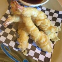 Tempura Shrimp · 4 pieces. Deep fried battered shrimp.