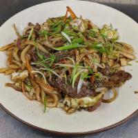 Yakiudon stir-fry · Stir fried with vegetables. With Choice of meat.