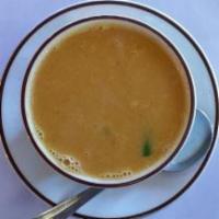 Coconut Soup · Coconut made with carrots, green beans and peas.