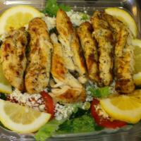 From the Grill Salad · Greek salad topped with your choice of protein.