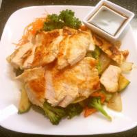 Chicken Teriyaki · Served with fried rice and a miso soup or house salad.