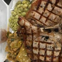Center Cut Pork Chops · 2 pieces 8 oz. Grilled to order grilled and served with applesauce.