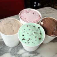 Pints of Ice cream · We hand pack all of our home made icecream flavors, and freeze at negative 20 degress before...