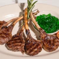Lamb Chops · French cut with mint jelly.