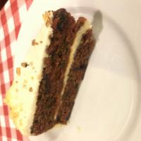 Carrot Cake · Moist carrot cake layered with sweet cream icing.