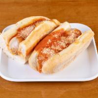 Large Meatball Sub · Grandmom Rita's homemade meatballs. Beef, pork and veal cooked in our signature red gravy. S...