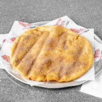 Beggars Cheesy Flatbread · Pizza crust brushed with garlic butter and seasoning, then baked with mozzarella and Parmesa...