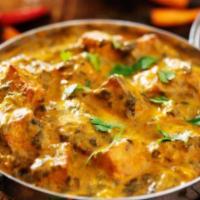 Kadai Paneer · Fresh homemade cubes of cheesestir-fried in a kadhai with onions, ginger, tomatoes and bell ...