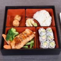 Lunch Salmon Teriyaki Bento Box · 