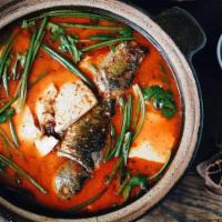 Boiled Hot and Sour Sliced Fish · Hot and spicy.