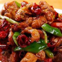 Spicy Country Chicken in Pot · Hot and spicy.