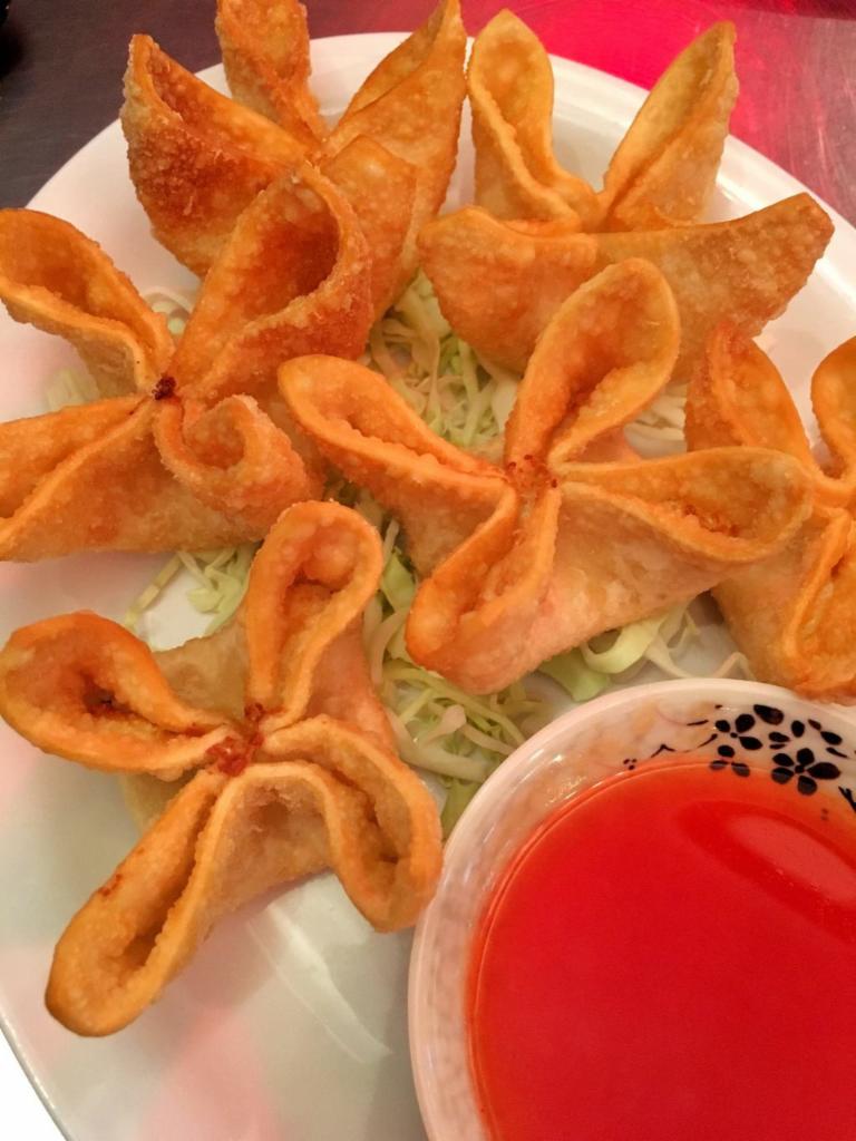 Crab Cheese Wontons · 6 pieces. Dressing on the side