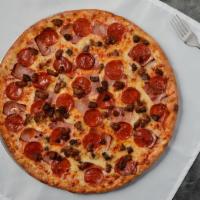 Meat Lovers Pizza · Its the love affair that keeps on giving: pepperoni, sausage, meatballs, and ham.