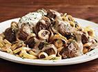 Beef Stroganoff · Home-Style Beef Stroganoff 
Tender beef sautéed with fresh mushrooms in a demi-glace red wi...