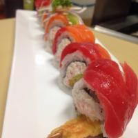 31. Jessica Roll · In: shrimp tempura, avocado, and crab-meat. Out: salmon, tuna, and avocado.