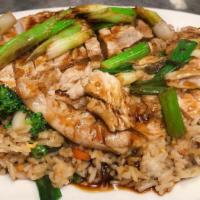 Grilled Chicken · Grilled chicken breast lightly seasoned over a choice of fried rice or over stir fry vegetab...