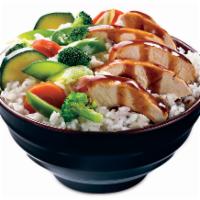 Chicken Breast Teriyaki Rice Bowl · Grilled marinated chicken breast, with wok-seared Japanese vegetables (carrots, broccoli, gr...